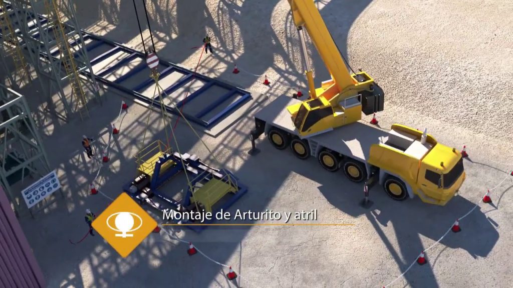 Animación 3D para mantenimiento minero de Correa Transportadora