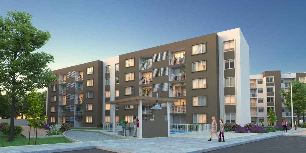 Render 3D exterior de proyecto Camino al Agua