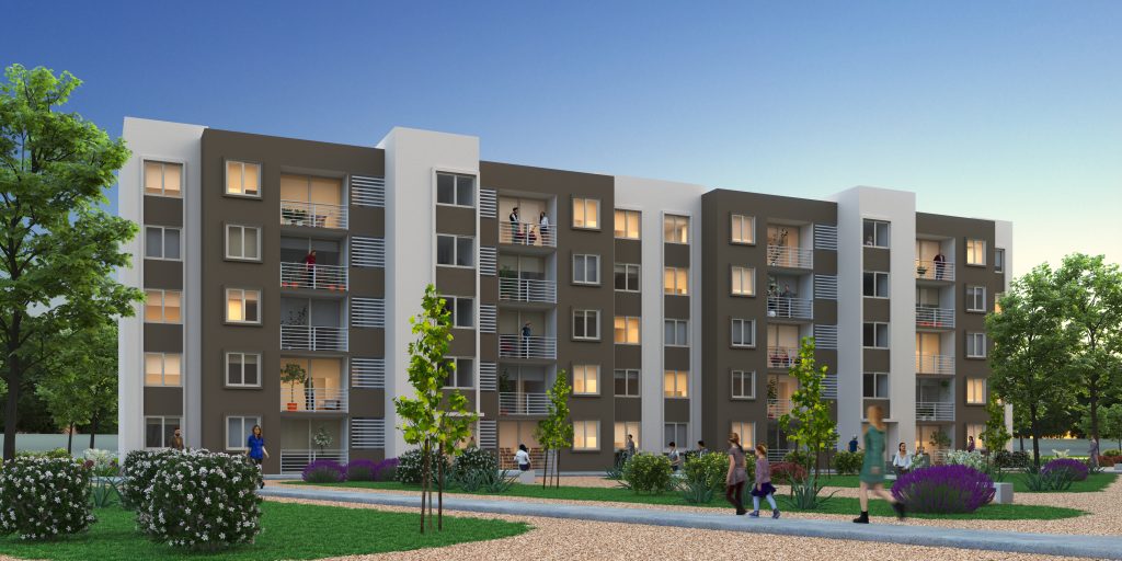 Render 3D exterior de proyecto doña josefa